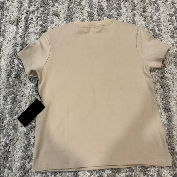 Cuts Clothing Beige Short Sleeve Tee - Picture 3 of 4